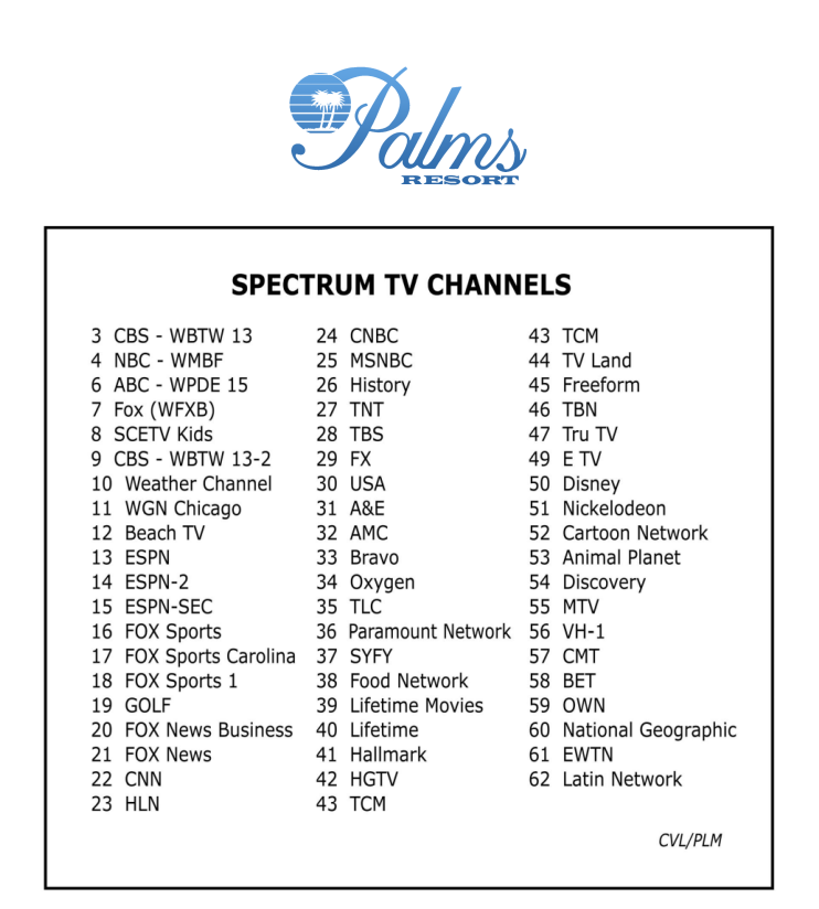 Palms TV Channels
